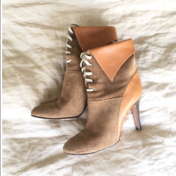 chloe lace up booties